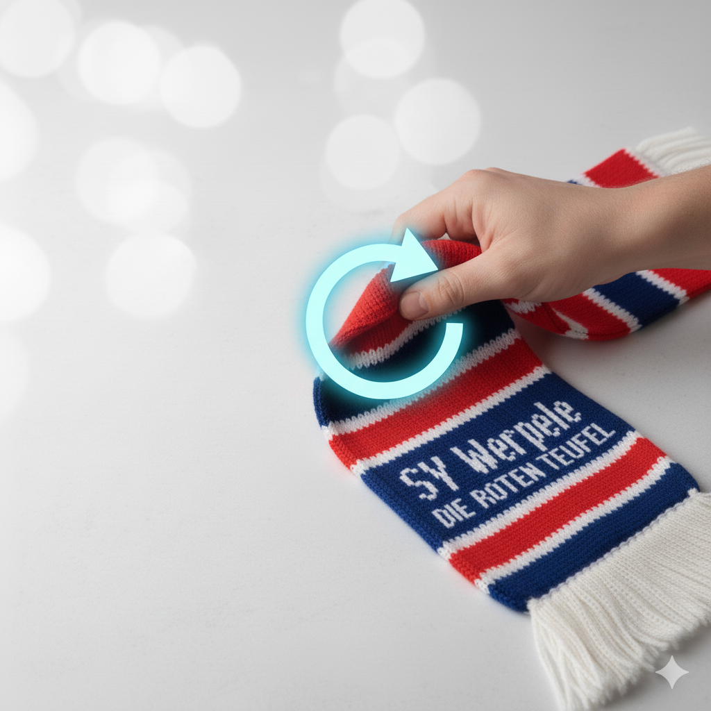 Rückseite des Fanschals separat gestalten